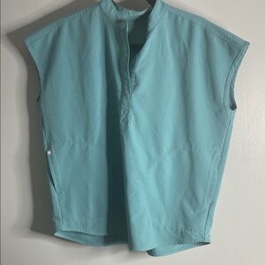 Figs Aqua Sleeveless Top